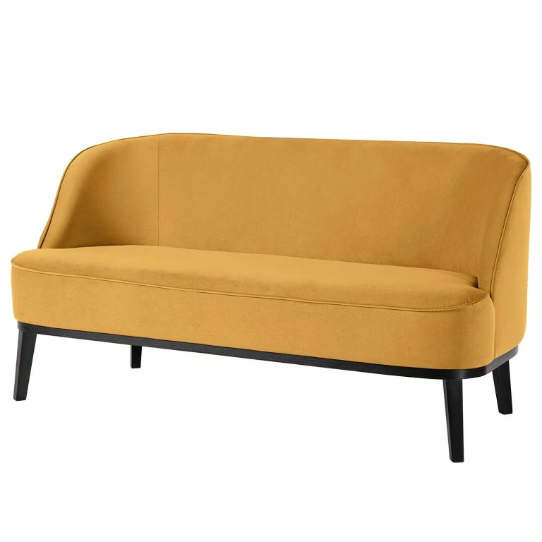 loftscape Ridgevalley Canapé Voiteur (2-3 places) – Microfibre Sela: Jaune maïs – Hêtre foncé