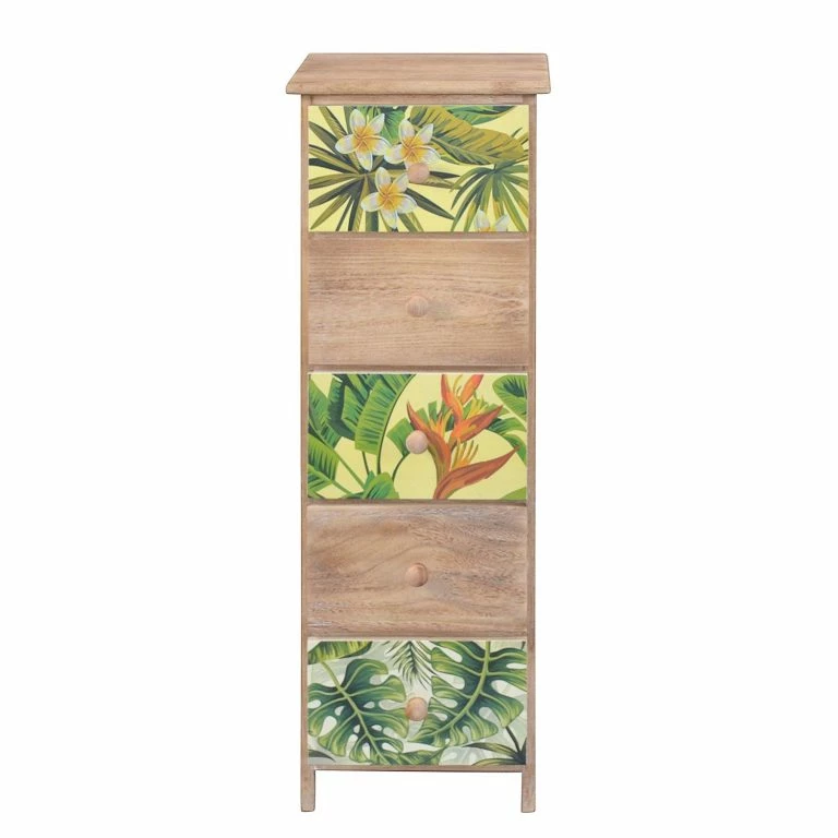 Loftscape Ridgevalley Commode Akbou – Partiellement En Paulownia Massif – Marron / Multicolore – Hauteur : 90 Cm