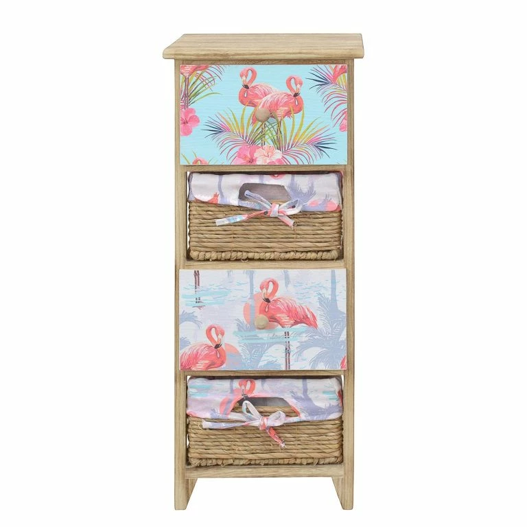 Loftscape Ridgevalley Commode Dabel – Partiellement En Paulownia Massif – Marron / Multicolore – Hauteur : 74 Cm