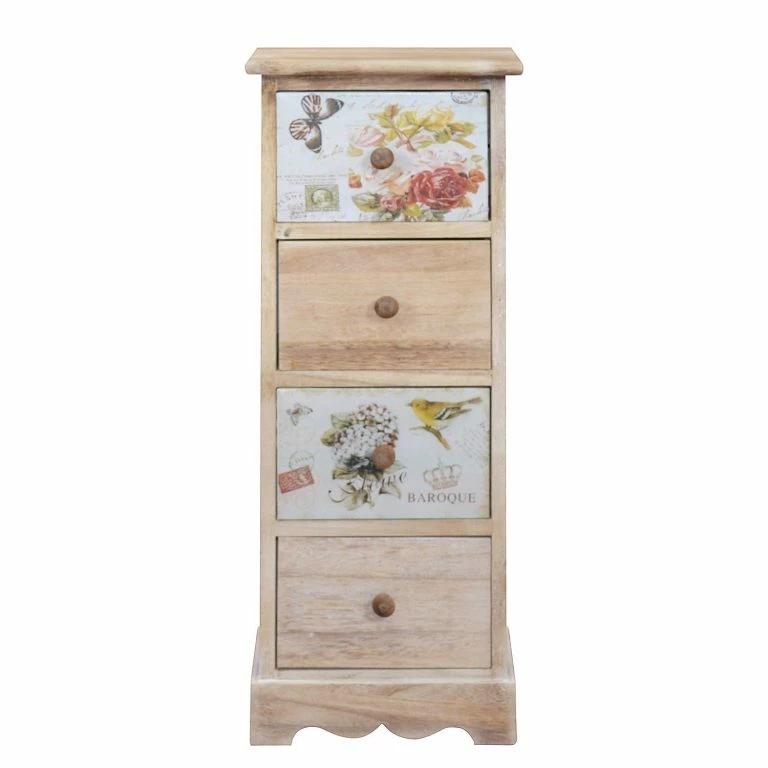 loftscape Ridgevalley Commode Skjern – Partiellement en paulownia massif – Beige chaud – Hauteur : 77 cm