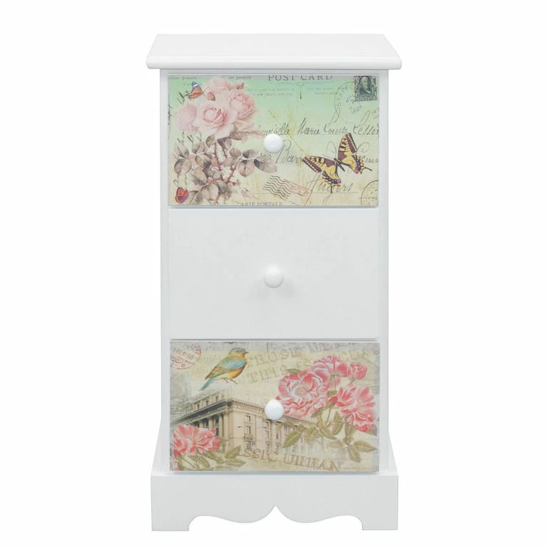 Loftscape Ridgevalley Commode Skjern – Partiellement En Paulownia Massif – Blanc – Hauteur : 60 Cm