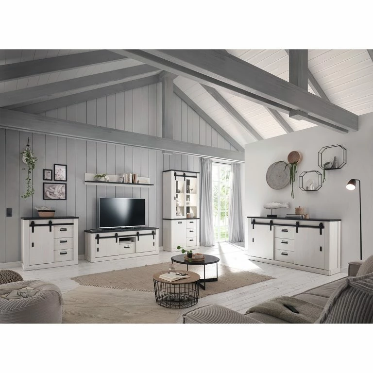 Loftscape Ridgevalley Enfilade Shutter I – Imitation Pin Blanc