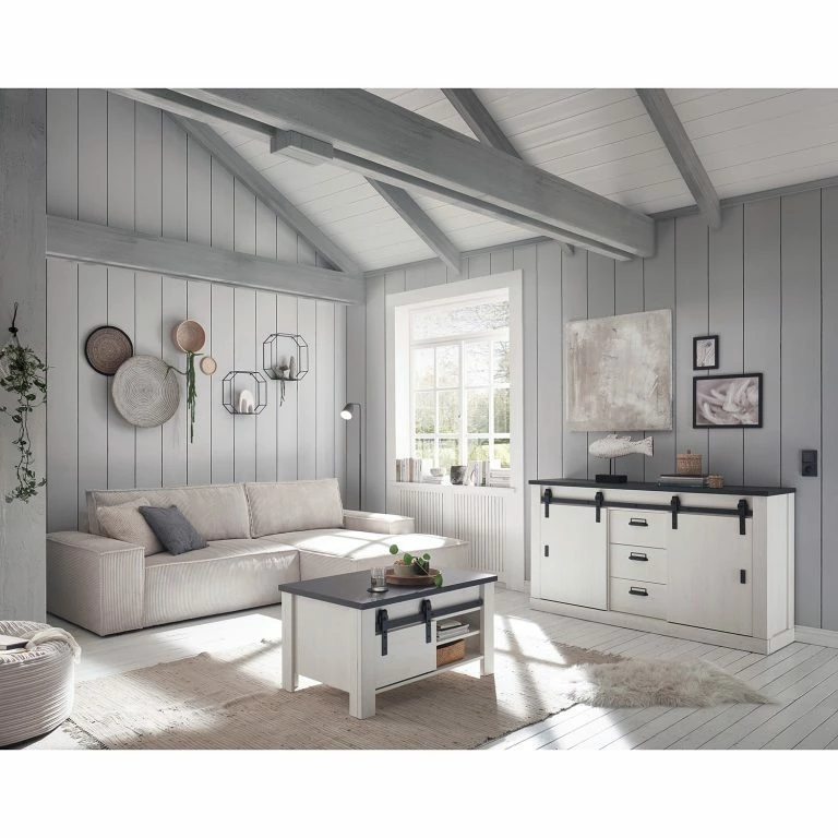 Loftscape Ridgevalley Enfilade Shutter I – Imitation Pin Blanc