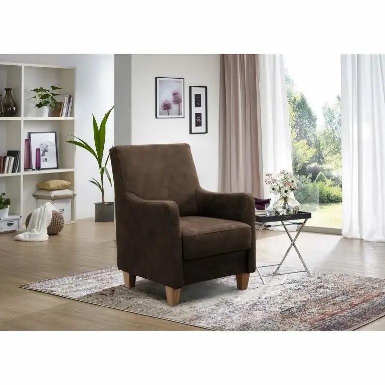Loftscape Ridgevalley Fauteuil Orbeil – Microfibre – Microfibre Flavie: Marron Foncé