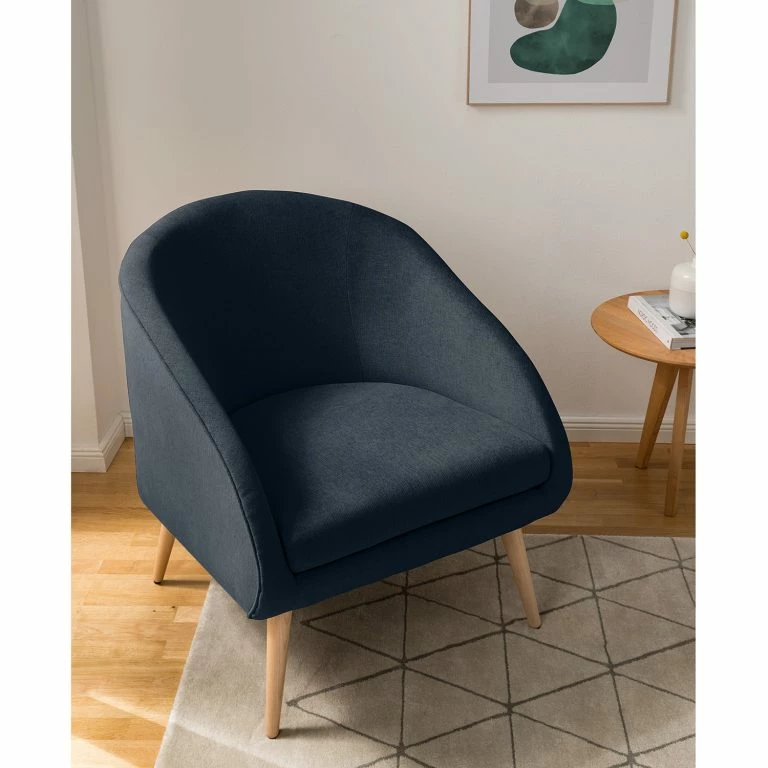 Loftscape Ridgevalley Fauteuil Volonne – Tissu Nere: Bleu Marine