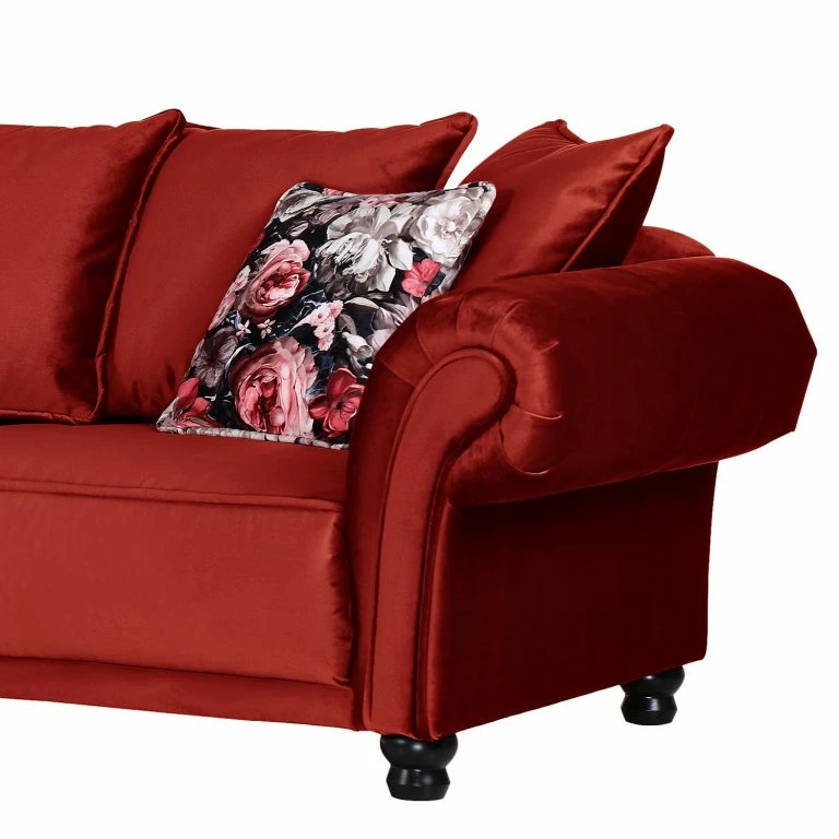 Loftscape Ridgevalley Grand Canapé Lusse – Velours – Rouge Cerise