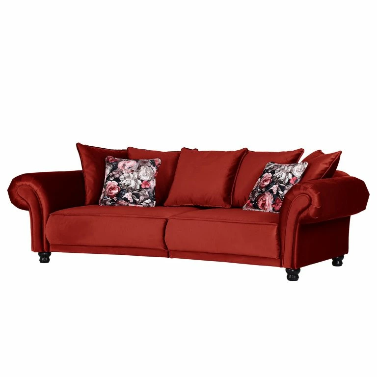 loftscape Ridgevalley Grand canapé Lusse – Velours – Rouge cerise