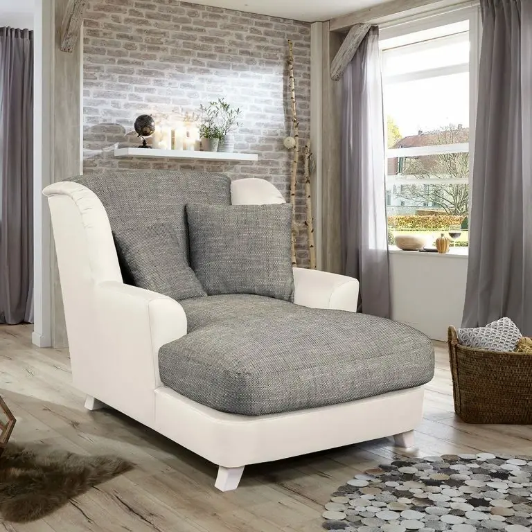 Loftscape Ridgevalley Loveuse Garza I – Imitation Cuir / Tissu Structuré – Blanc / Gris Foncé