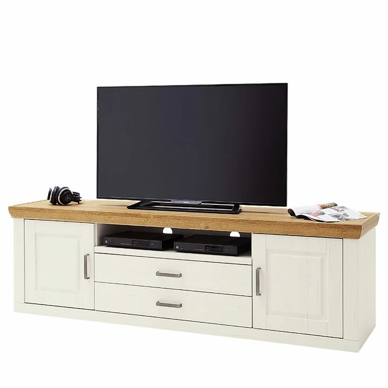 loftscape Ridgevalley Meuble TV Arez – Pin blanc / Chêne – Largeur : 198 cm