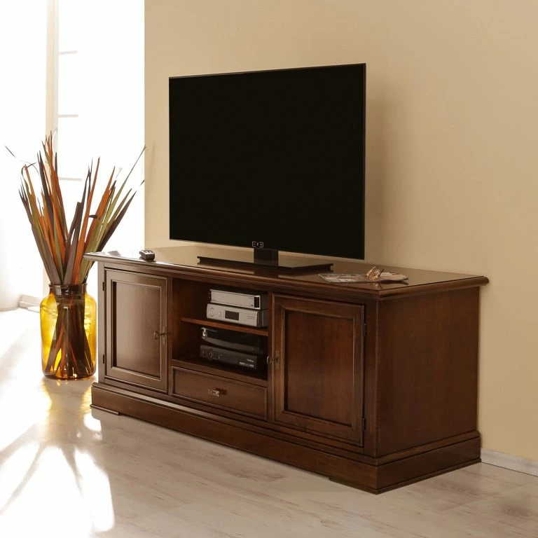 Loftscape Ridgevalley Meuble TV Brieux I – Partiellement En Tulipier Massif – Tulipier Ancien