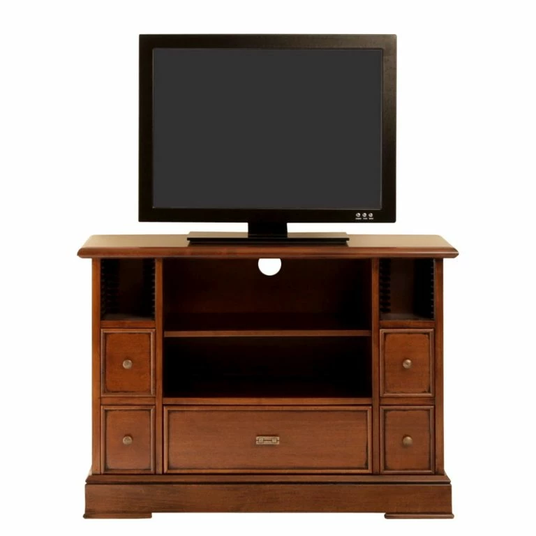 Loftscape Ridgevalley Meuble TV Brieux II – Partiellement En Tulipier Massif – Tulipier Ancien