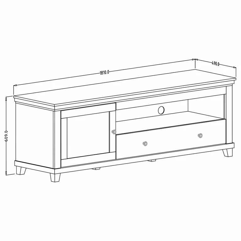 Loftscape Ridgevalley Meuble TV Emmanuela – Vert Foncé