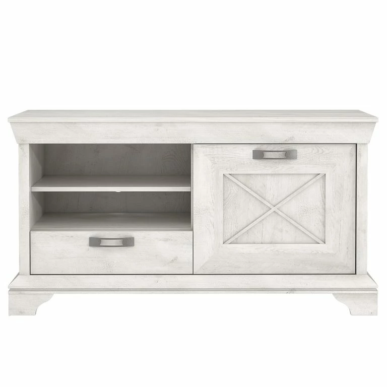 Loftscape Ridgevalley Meuble TV Kimbark I – Imitation Pin Blanc
