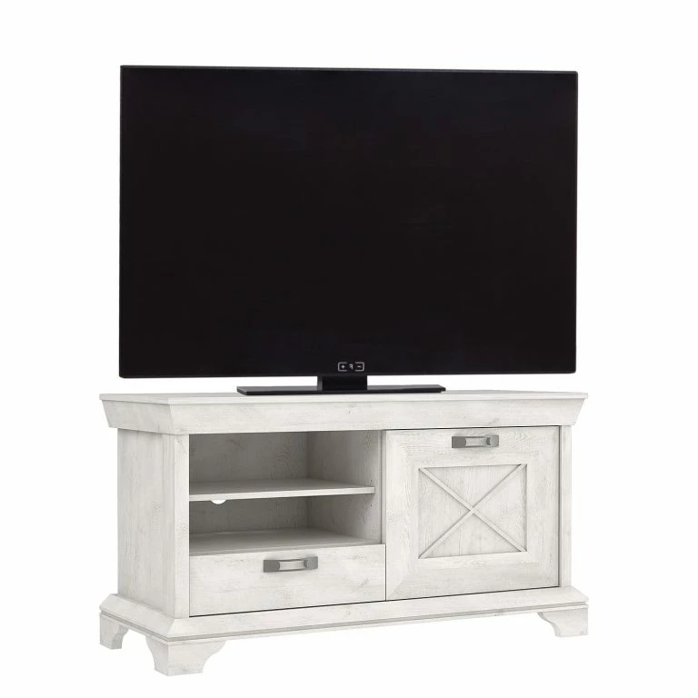 loftscape Ridgevalley Meuble TV Kimbark I – Imitation pin blanc