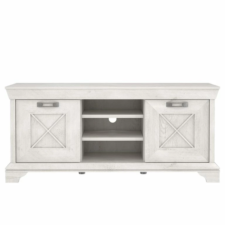 Loftscape Ridgevalley Meuble TV Kimbark II – Imitation Pin Blanc