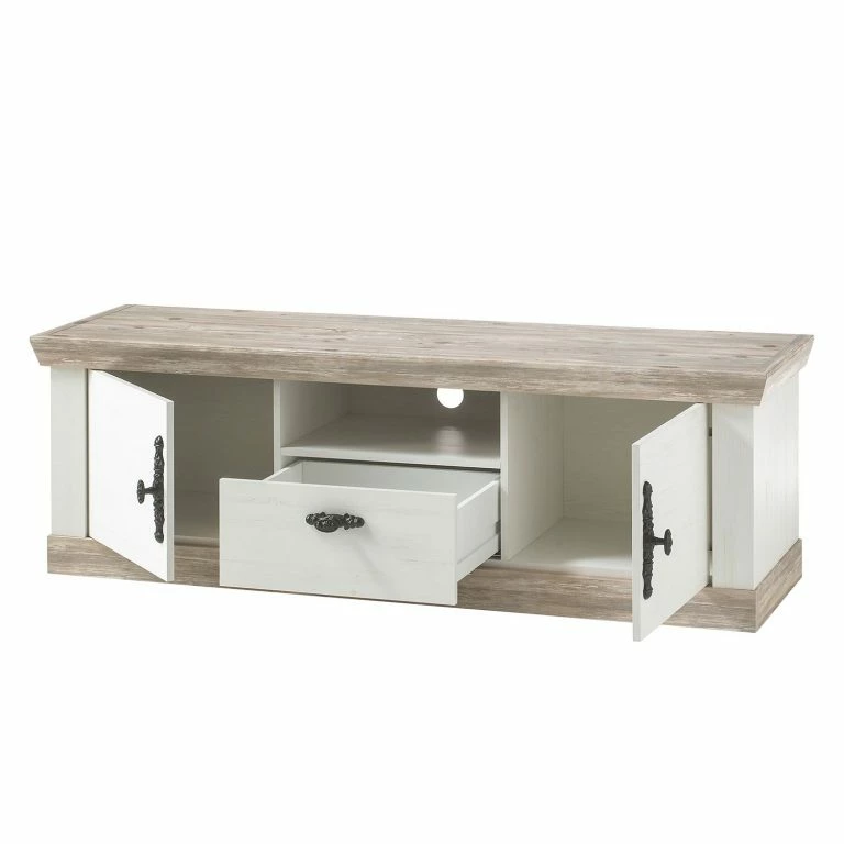 Loftscape Ridgevalley Meuble TV Lewk II – Imitation Pin Blanc / Imitation Pin