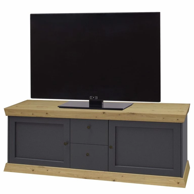 loftscape Ridgevalley Meuble TV Maiossa I – Anthracite / Imitation chêne