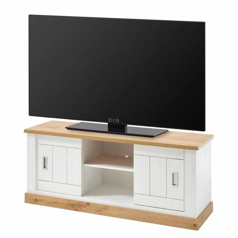 loftscape Ridgevalley Meuble TV Ollezy – Imitation pin blanc / Imitation chêne artisan