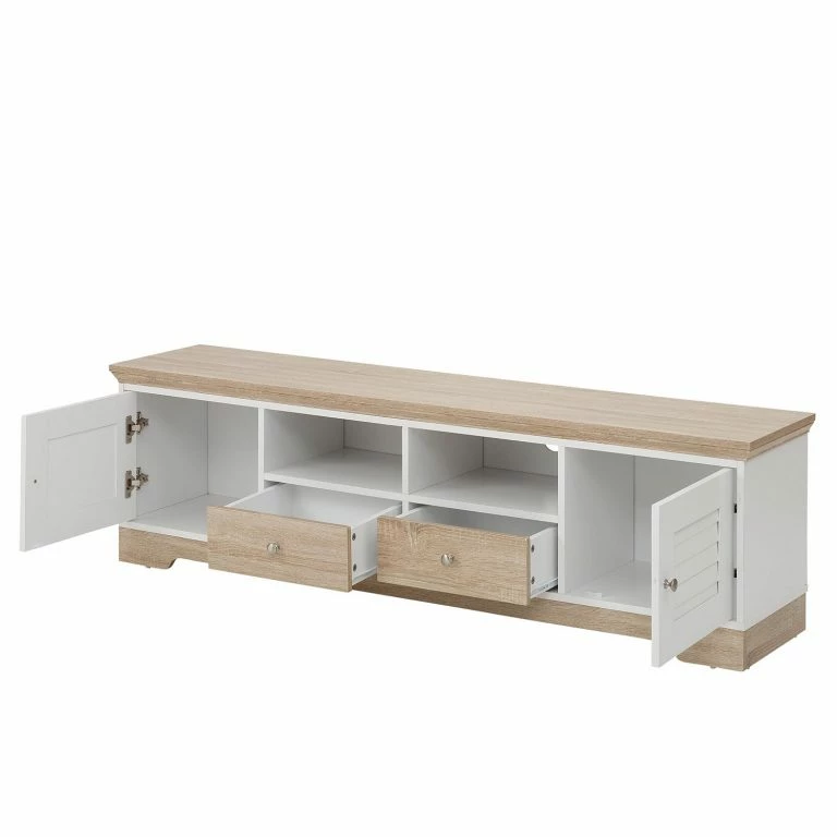 Loftscape Ridgevalley Meuble TV Rebais II – Blanc / Beige