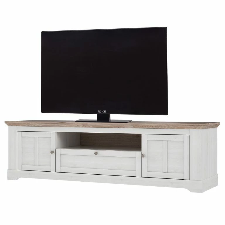 loftscape Ridgevalley Meuble TV Sandvik I – Imitation chêne blanc / Imitation chêne Nelson
