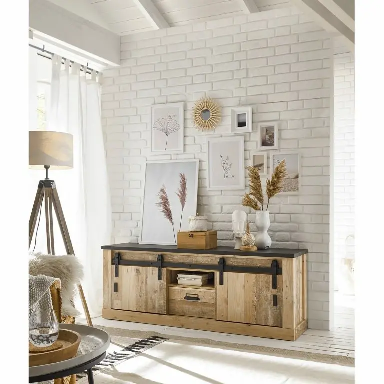 Loftscape Ridgevalley Meuble TV Shutter I – Imitation Chêne