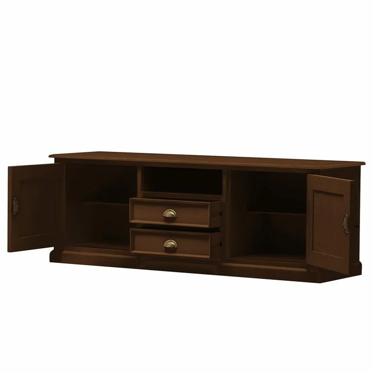 Loftscape Ridgevalley Meuble TV Sollerön – Pin Marron / Laiton