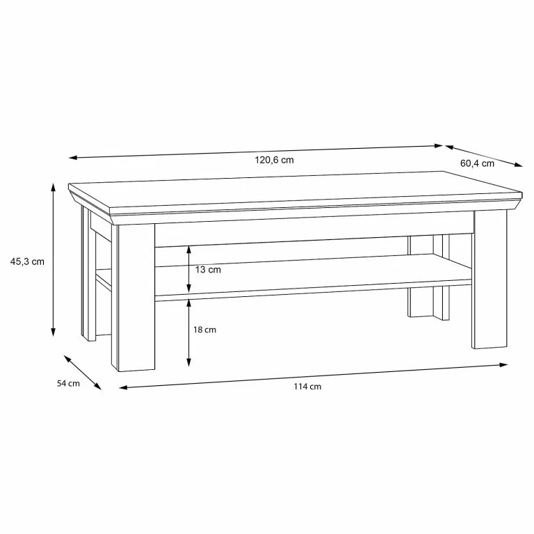 Loftscape Ridgevalley Table Basse Boolamore – Imitation Chêne