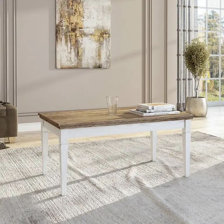 Loftscape Ridgevalley Table Basse Emmanuela – Imitation épicéa Blanc