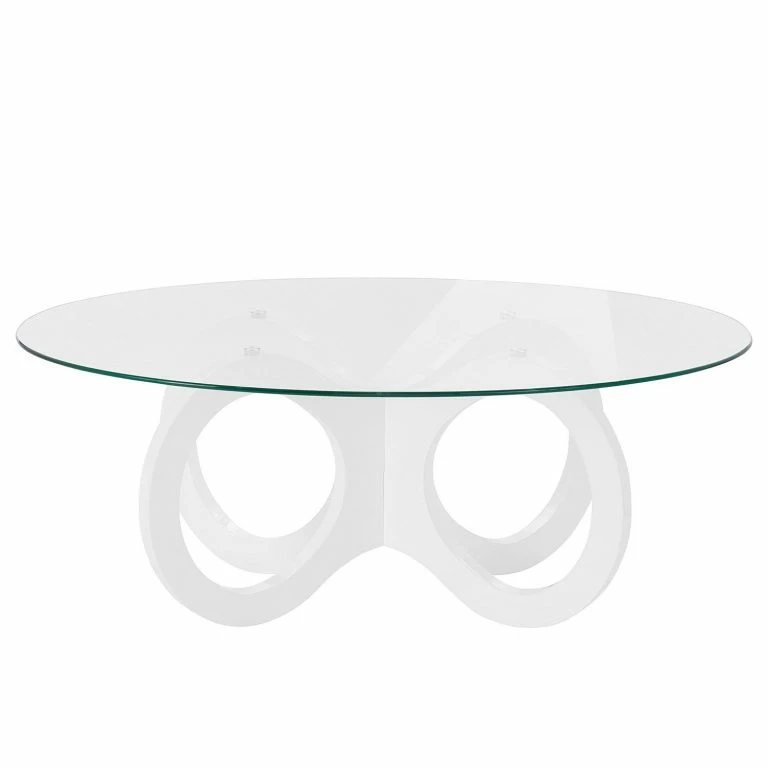 Loftscape Ridgevalley Table Basse Jarva – Verre – Blanc