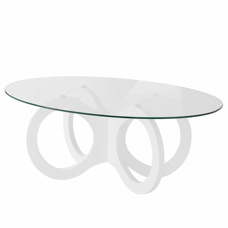 loftscape Ridgevalley Table basse Jarva – Verre – Blanc