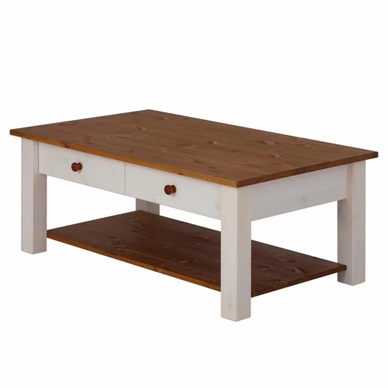 loftscape Ridgevalley Table basse Johvi – Pin massif – Epicéa blanc / Epicéa ambre jaune – Largeur : 100 cm