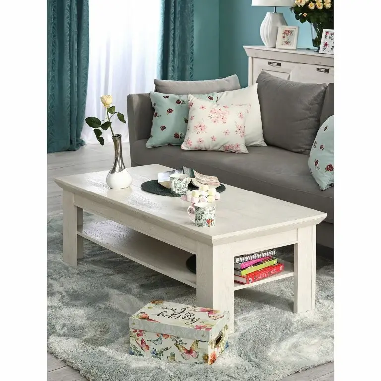 Loftscape Ridgevalley Table Basse Kimbark – Imitation Pin Blanc