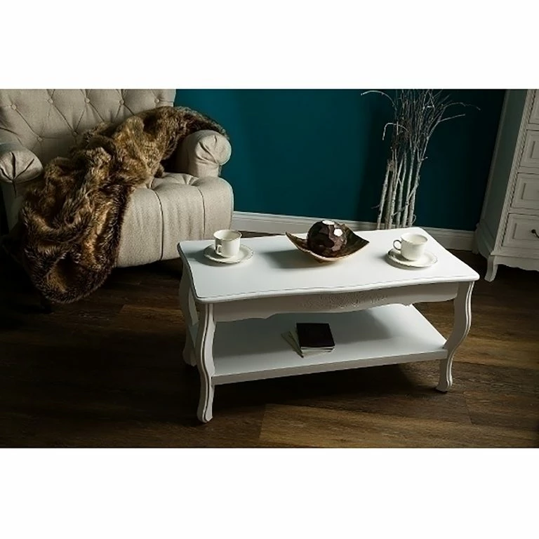 Loftscape Ridgevalley Table Basse Larchamp – Sapin Massif – Blanc