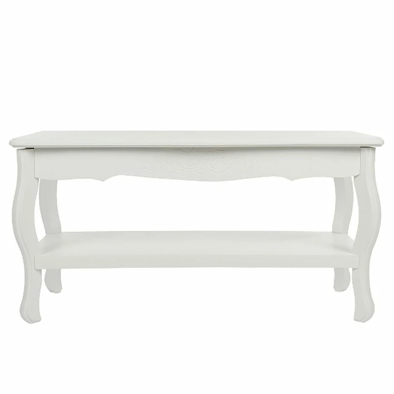 Loftscape Ridgevalley Table Basse Larchamp – Sapin Massif – Blanc
