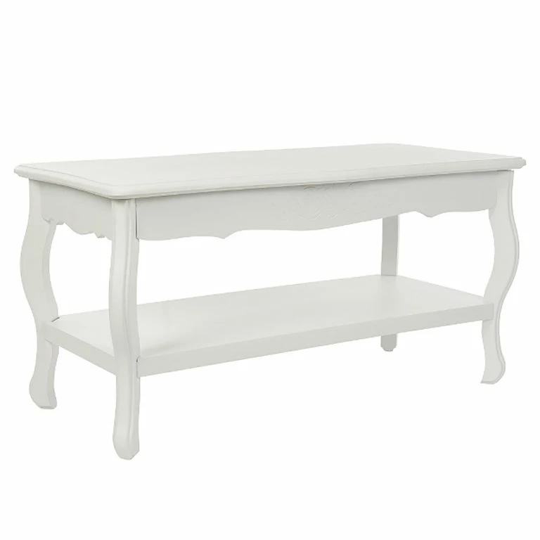 Loftscape Ridgevalley Table Basse Larchamp – Sapin Massif – Blanc