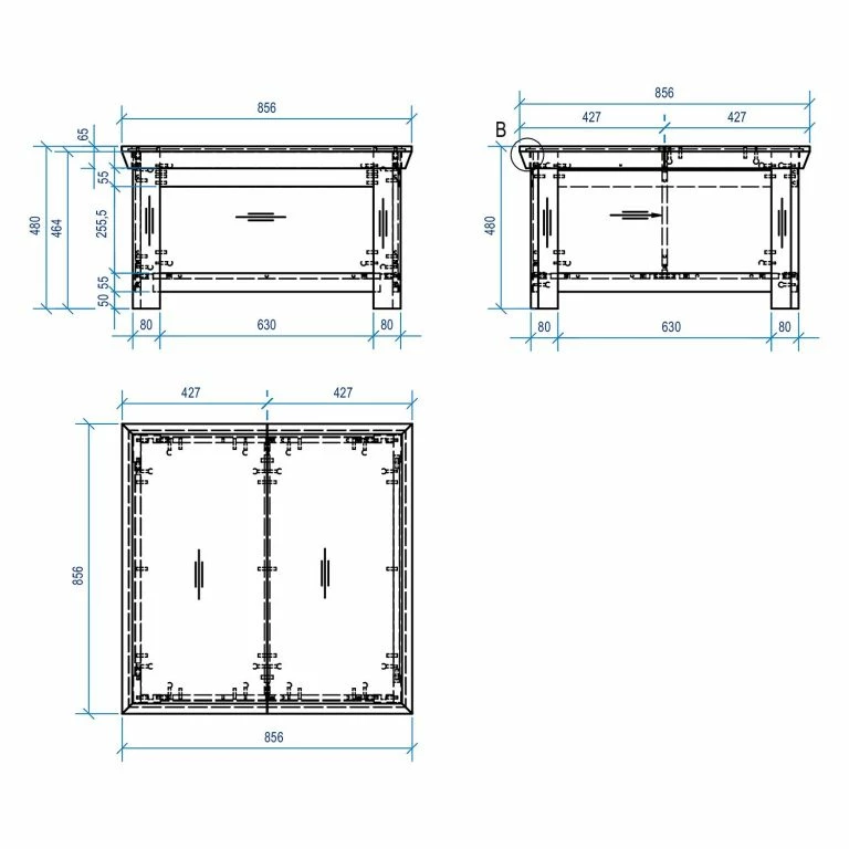 Loftscape Ridgevalley Table Basse Lewk II – Imitation Pin Blanc / Imitation Pin