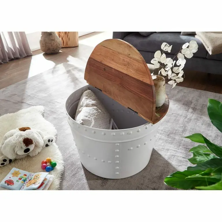 Loftscape Ridgevalley Table Basse Massaa II – Manguier Massif / Métal – Manguier / Blanc