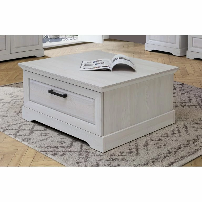 Loftscape Ridgevalley Table Basse New Dessa – Imitation Pin Blanc