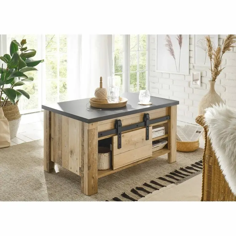 Loftscape Ridgevalley Table Basse Shutter – Imitation Chêne