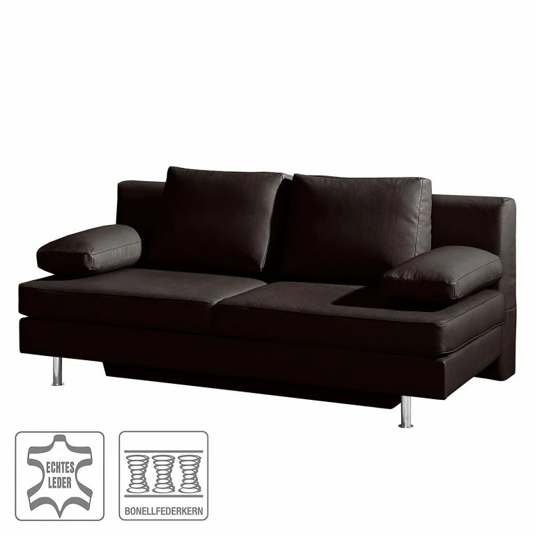 Loftscape Roomscape Canapé Convertible Emmanuela – Cuir Véritable Marron