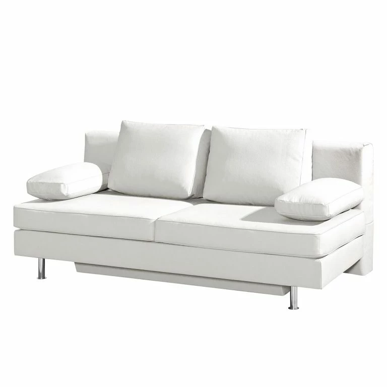 loftscape Roomscape Canapé convertible Emmanuela – Cuir véritable blanc