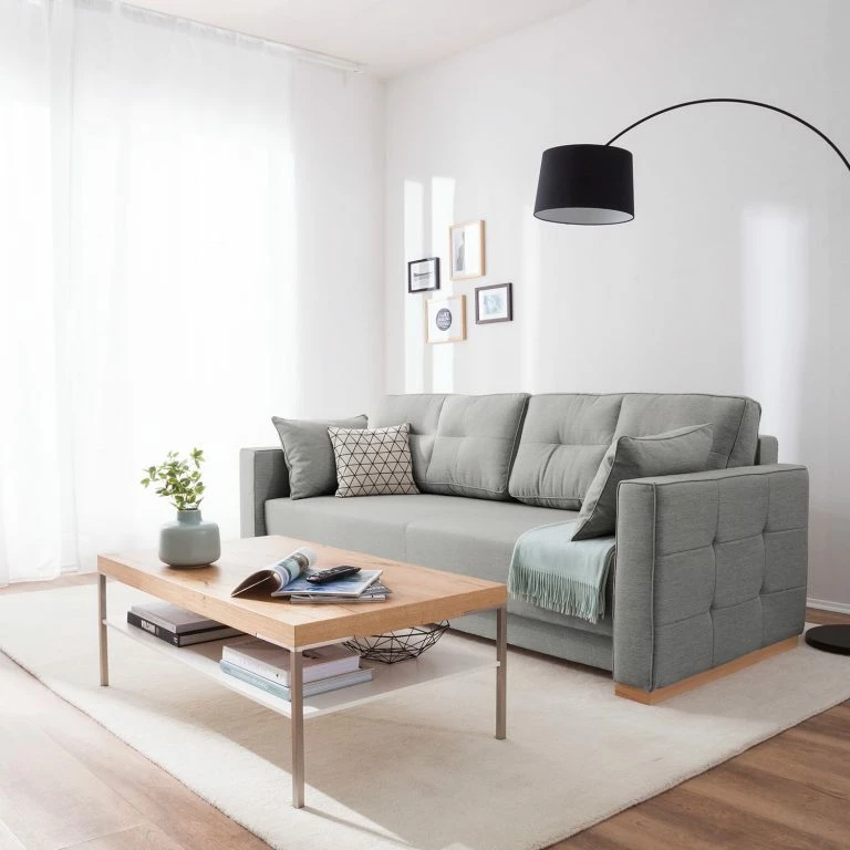 Loftscape Roomscape Canapé Convertible Realico – Gris Argenté