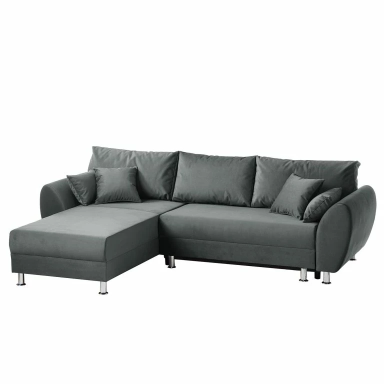 loftscape Roomscape Canapé d’angle Glenrock – Convertible – Microfibre – Méridienne montable des deux côtés – Gris