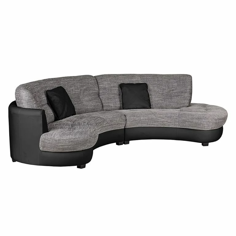 Loftscape Roomscape Canapé D’angle Sabea – Noir / Gris Clair