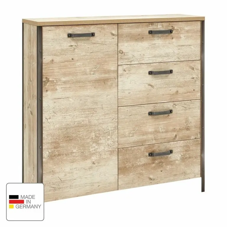 Loftscape Schildmeyer Commode Harkon II – Imitation Chêne De Findus – Largeur : 118 Cm