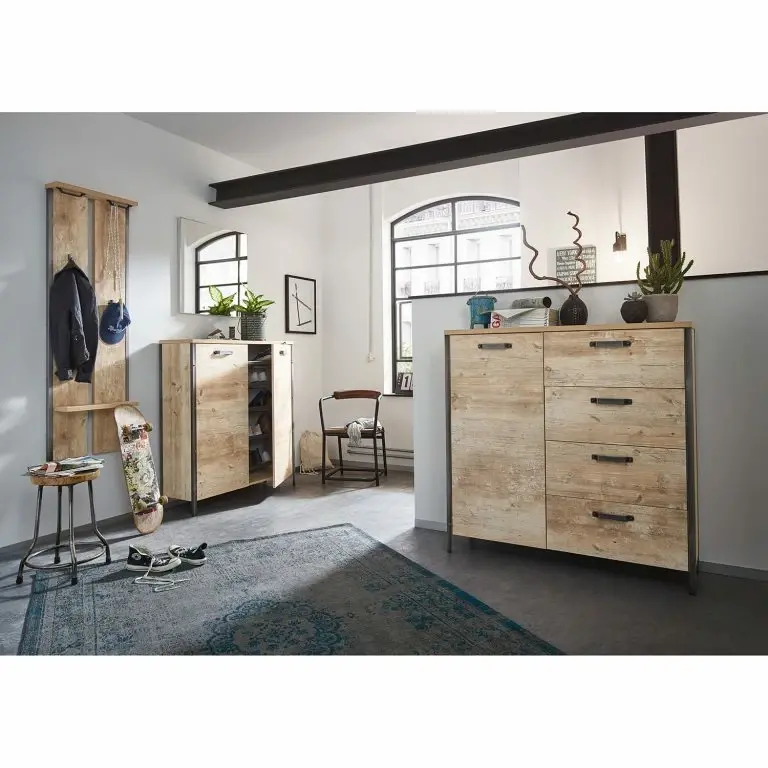 Loftscape Schildmeyer Commode Harkon II – Imitation Chêne De Findus – Largeur : 118 Cm