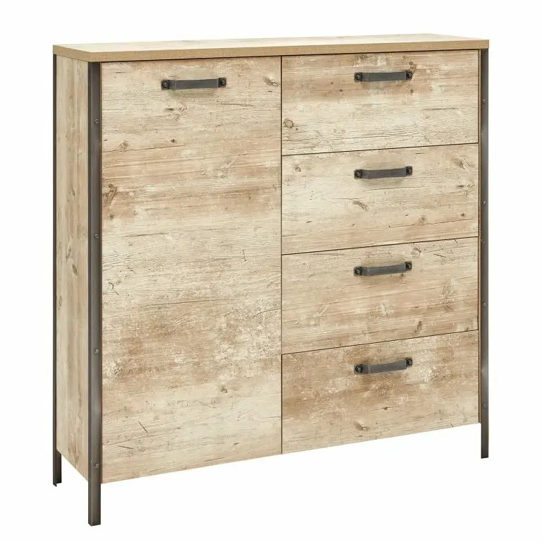 loftscape Schildmeyer Commode Harkon II – Imitation chêne de Findus – Largeur : 118 cm