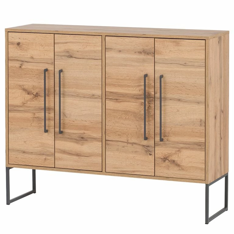 loftscape Schildmeyer Commode Limmo I – Imitation chêne rustique / Noir