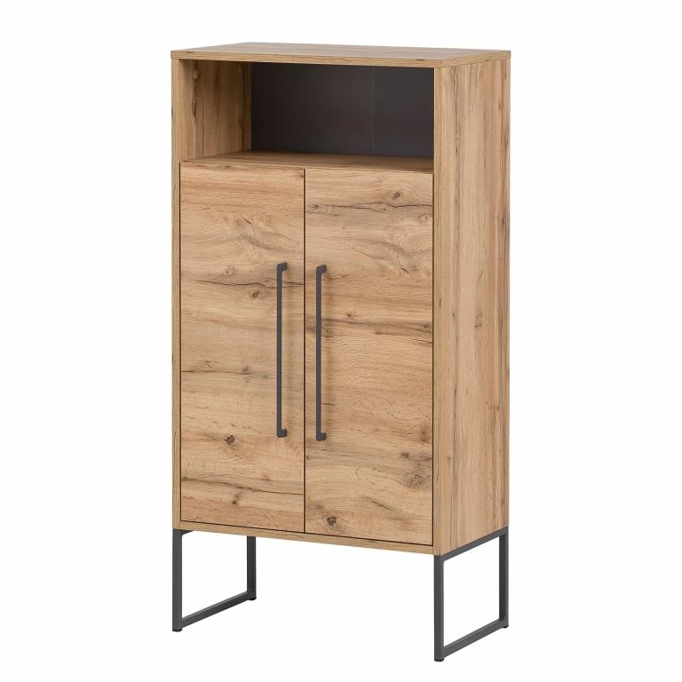 loftscape Schildmeyer Commode Limmo II – Imitation chêne rustique / Noir