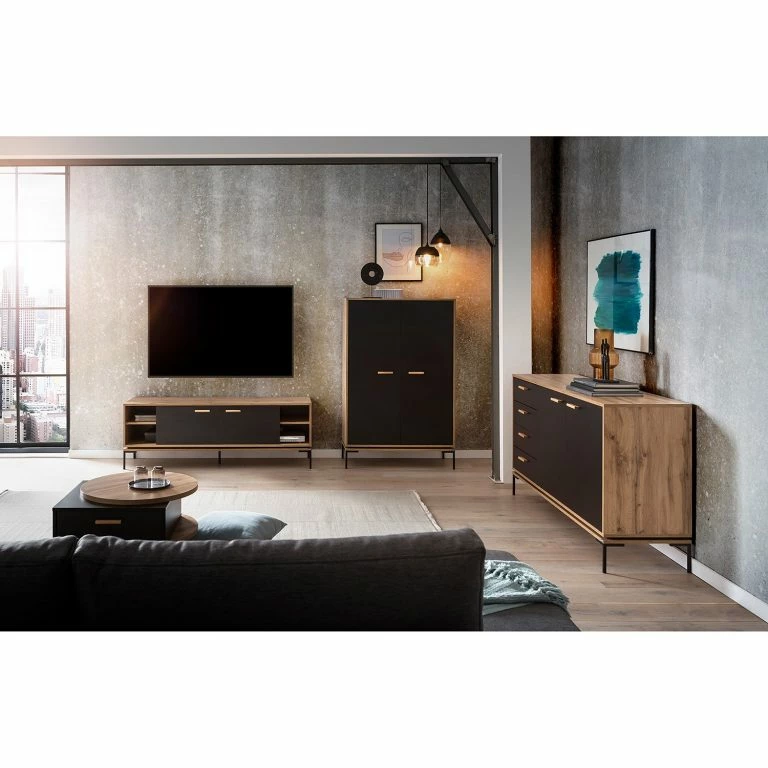 Loftscape Schildmeyer Table Basse Looks I – Noir / Imitation Chêne